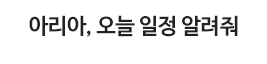 아리아, 오늘 일정 알려줘